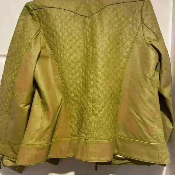 Bradley Bayou quilted green leather jacket - Picture 2 of 5